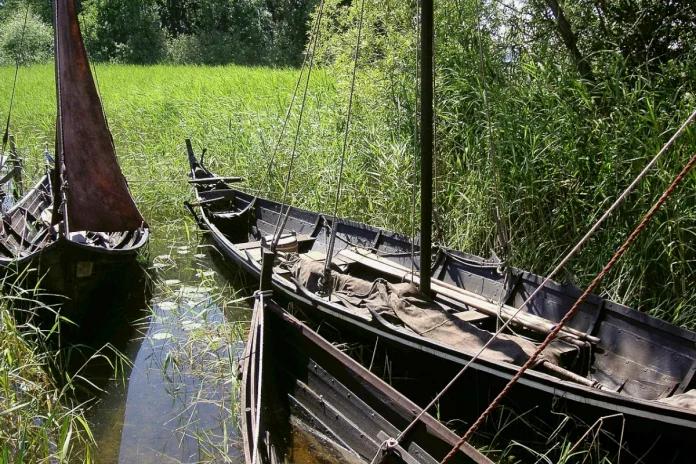 Reconstructions of Viking Age boats at Birka outside of Stockholm. Photo: Holger.Ellgaard (CC BY-SA 3.0)