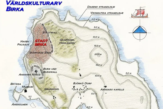 Today's Birka with ancient shorelines. Photo: Holger.Ellgaard (CC BY-SA 3.0)