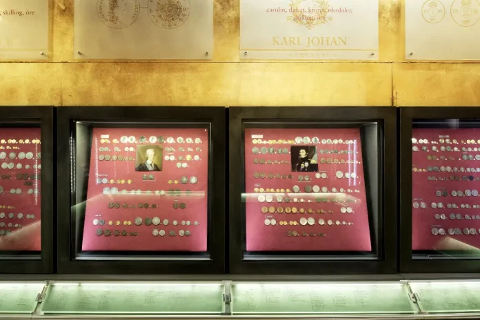 Interior from the Royal Coin Cabinet in Stockholm. Photo: Ekonomiska museet