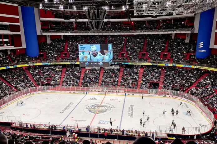 2019 NHL game between the Tampa Bay and Buffalo Sabres in Avicii Arena. Photo: Egon Eagle (CC BY-SA 4.0)