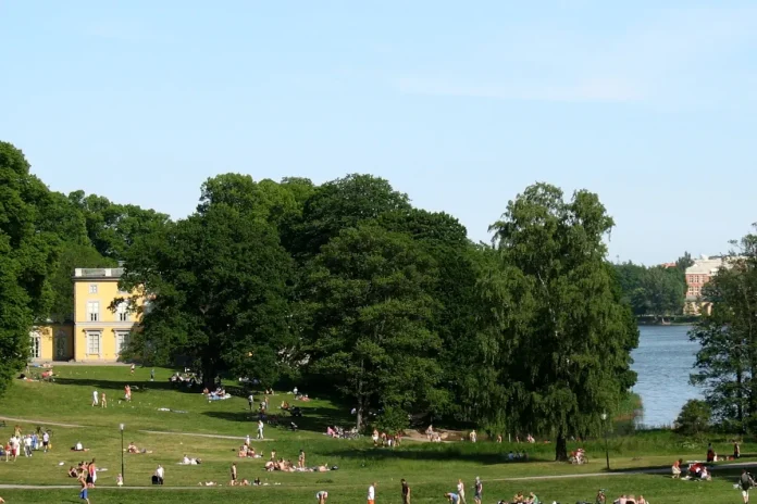 The lawn in front of the Copper Tents at the Haga Park in Stockholm, Sweden. Photo: Peter Isotalo/Public domain