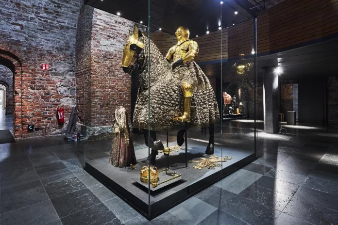 The Golden Rider from the funeral procession of Charles X in 1660. Photo: Erik Lernestål/ Statens historiska museer.