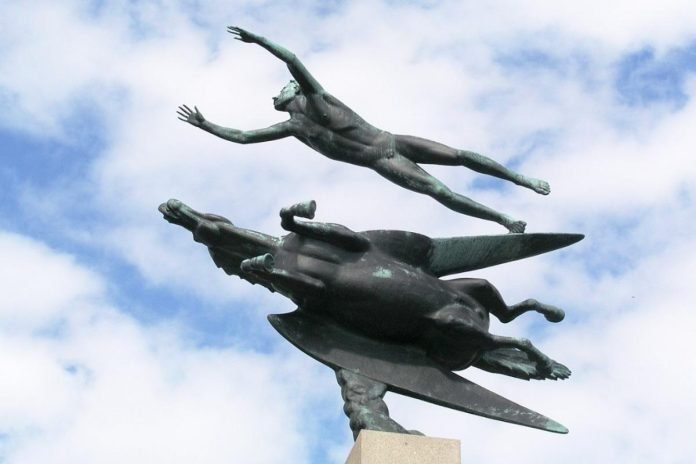 Man and Pegasus by Carl Milles. Millesgården, Lidingö, Sweden. Photo: Håkan Svensson Xauxa (CC BY-SA 3.0)