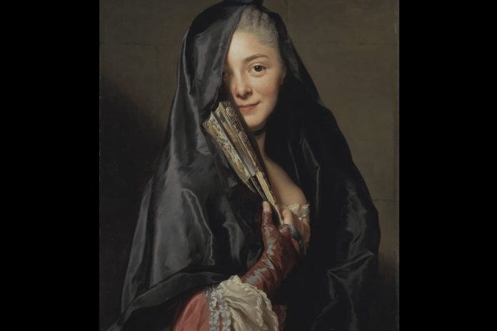 Alexander Roslin's painting "The Lady with the Veil" depicts the artist's wife, Suzanne Roslin, in 1768. The painting is an oil on canvas work. Photo: Nationalmusuem/Public domain.