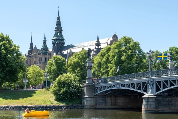 The Nordic Museum, picture taken from the bridge abutment on the Strandvägen side. Photo: Karolina Kristensson/Nordiska museet