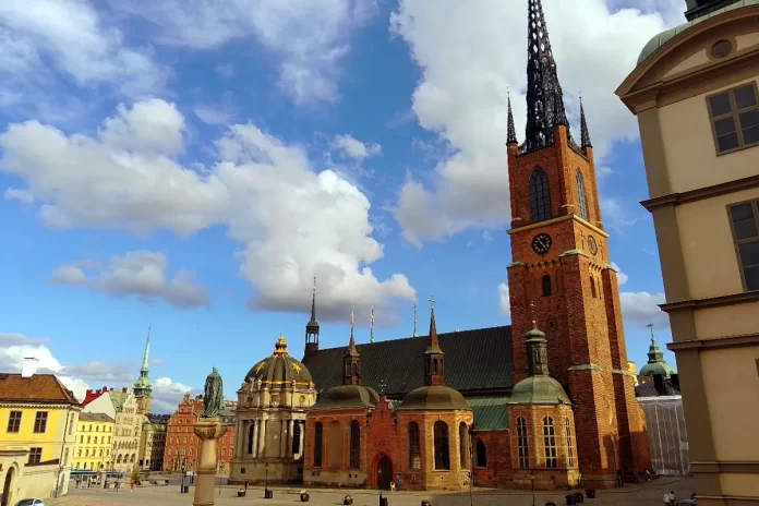 View over Riddarholmskyrkan, facing towards Gamla Stan. Photo: © StockholmMuseum.com