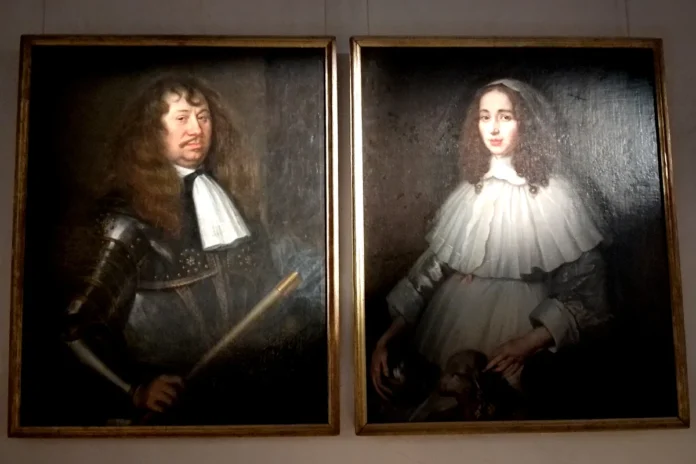 Portraits of Carl Gustaf Wrangel and Anna Margareta von Haugwitz. Oil on canvas by Matthaeus Merian the Younger, mid-17th century. Photo: © StockholmMuseum.com