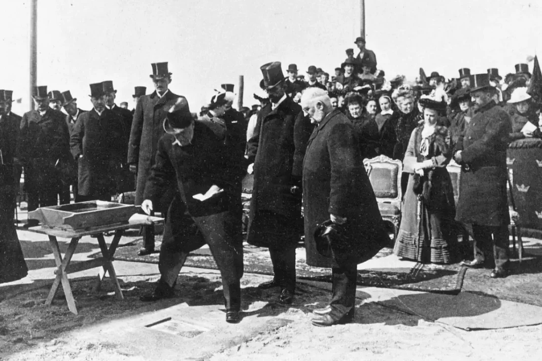 Sofia Church, cornerstone laying by Oscar II, May 15, 1903. Photo: Public domain.