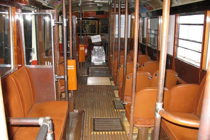 Interior from a 1938 Scania-Vabis 850, at the Stockholm Transport Museum. Photo: Herranderssvensson (CC BY-SA 3.0)