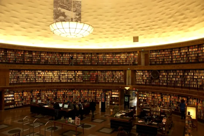 Interior of Stockholm Public Library, inaugurated in 1928. Photo: Dieter van Baarle (CC BY 2.0)