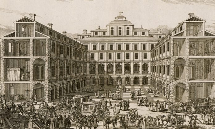 Stockholm City Museum (Stadsmuseet), copperplate engraving from 1691. Photo: Willem Swidde - Kungl. Biblioteket (CC BY-SA 3.0)