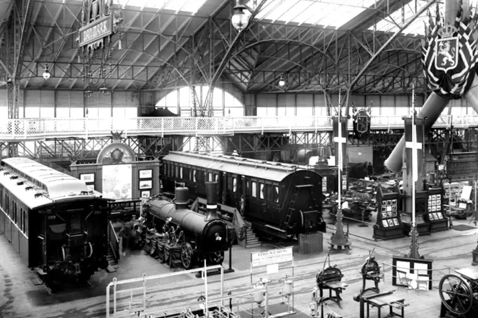 View from the Industrial Hall at the 1897 exhibition in Stockholm. Photo: Public domain