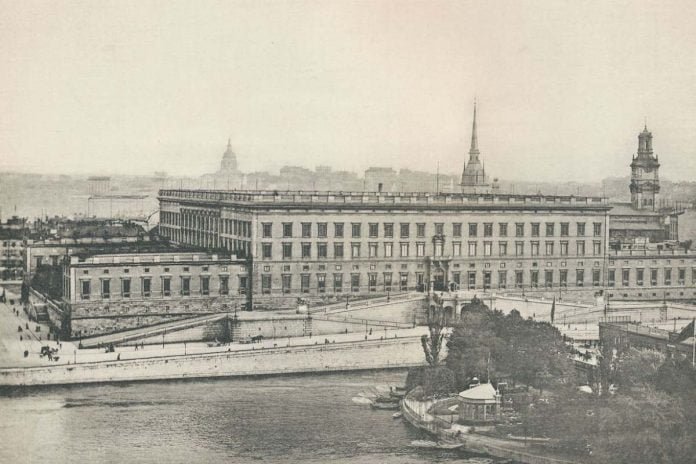 Strömparterren and the Royal palace in then 1890s.