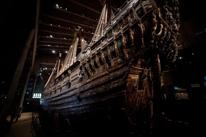 The Vasa ship from below. Photo: Vasamuseet/SMTM