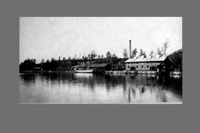 Nobel Industries and Vinterviken's pier, 1910. Photo: Public domain.